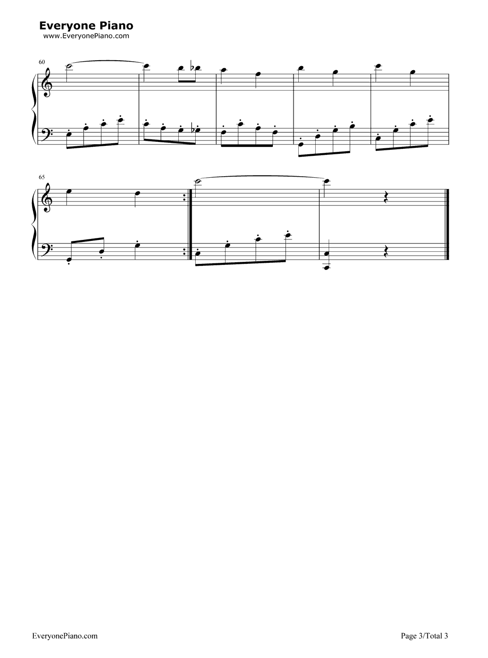 《哆来咪》（音乐之声插曲）钢琴谱第3张