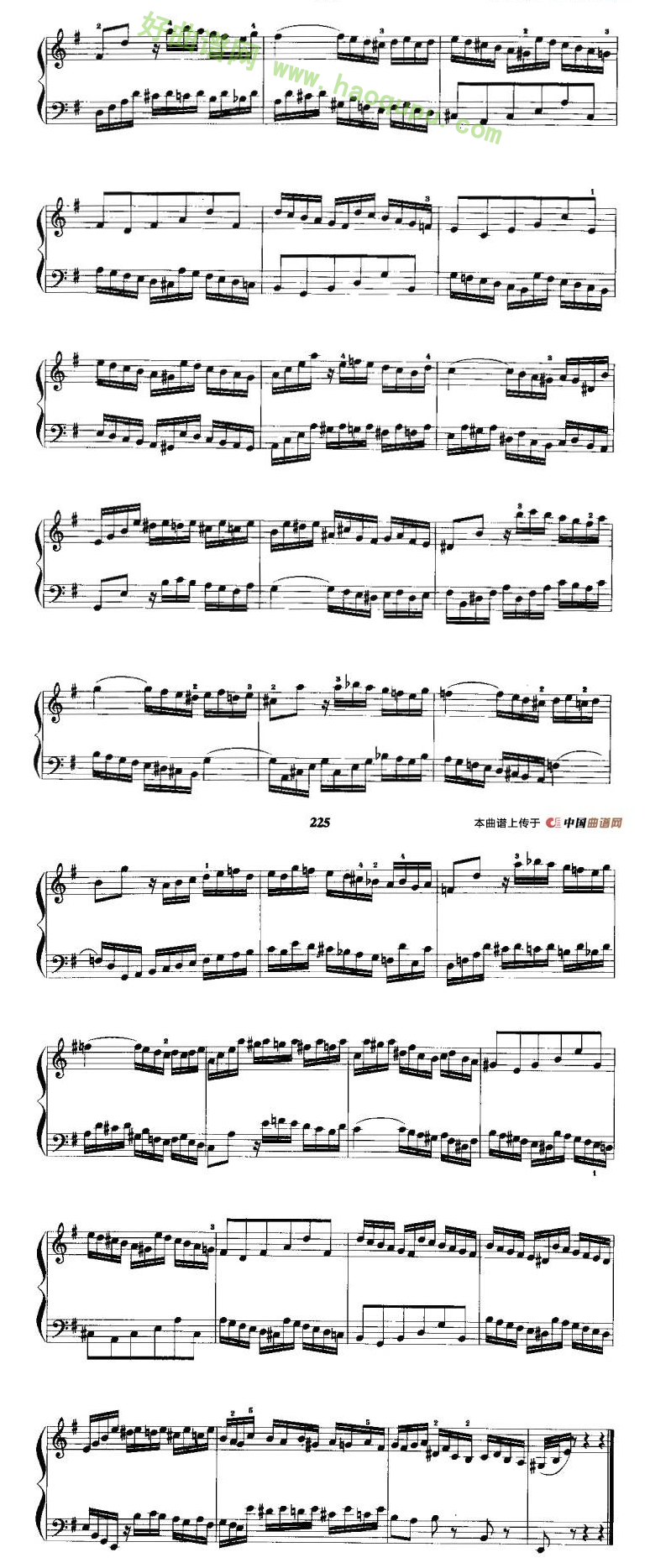 《e小调前奏曲与赋格》 手风琴曲谱第3张