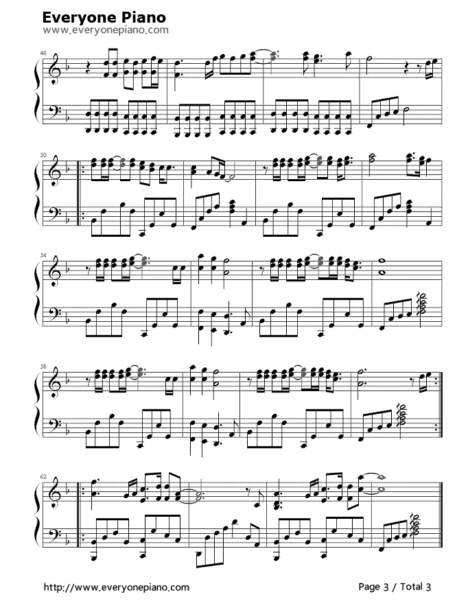 《海阔天空》（Beyond演唱）钢琴谱第3张