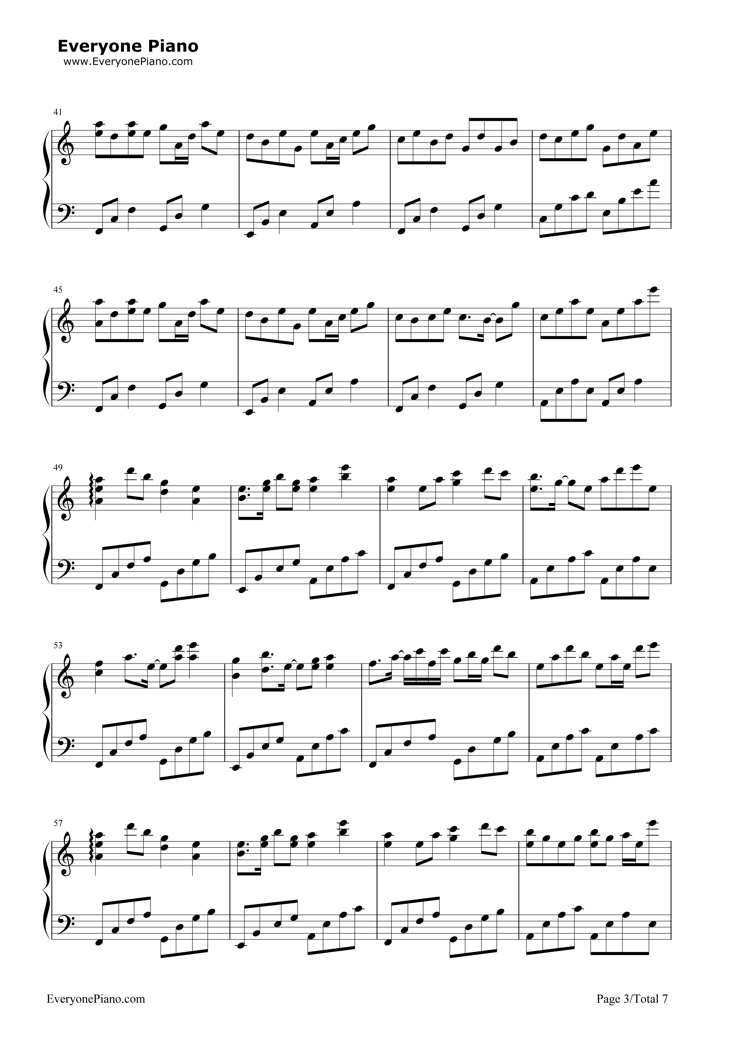 《空想幻灭》（Music゛◆ Kゝ）钢琴谱第3张