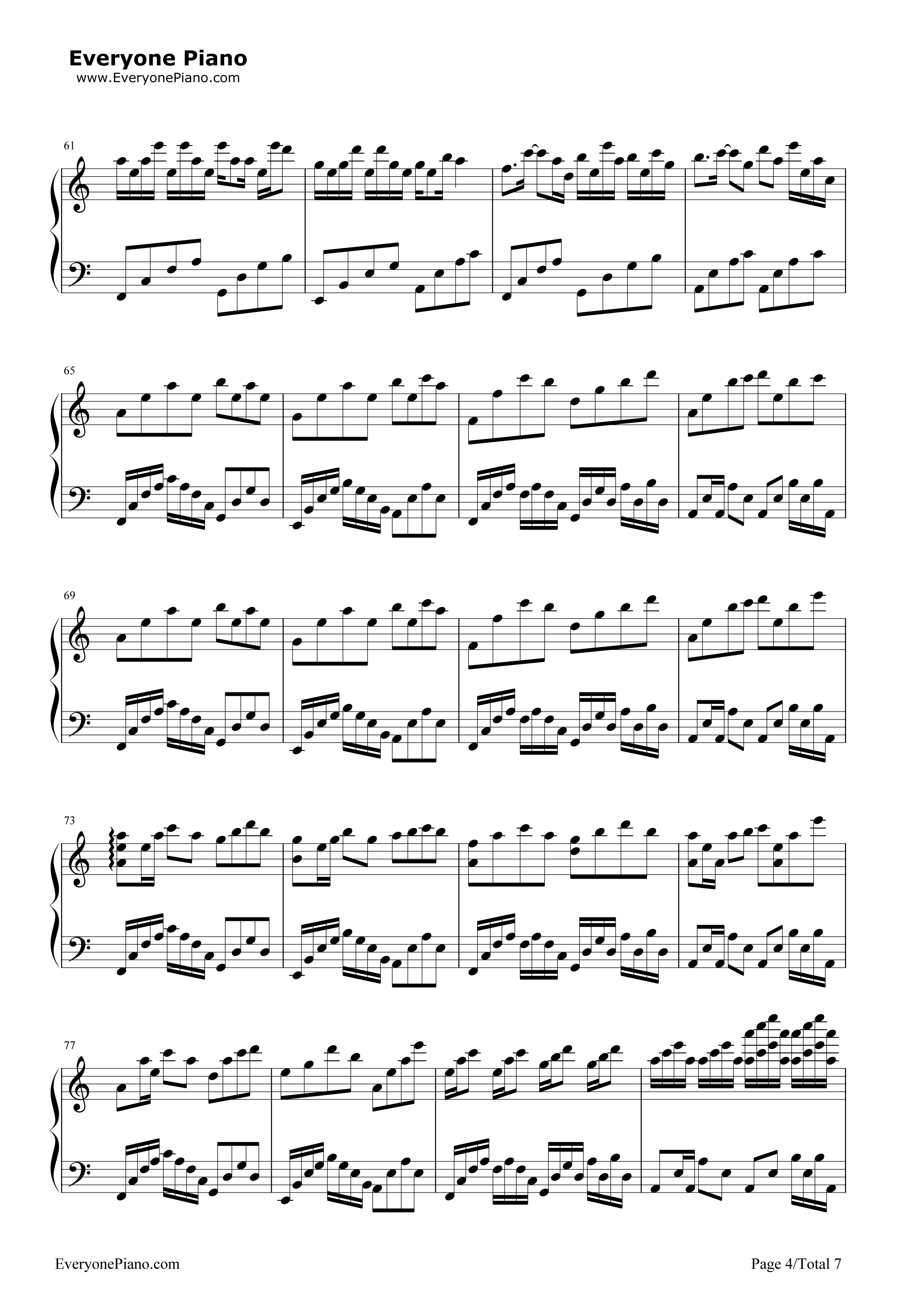 《空想幻灭》（Music゛◆ Kゝ）钢琴谱第4张