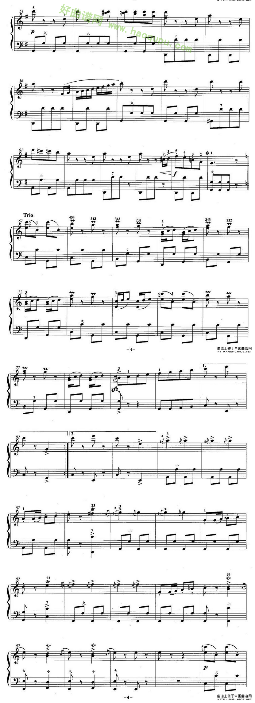《手风琴考级第五级：4、乐曲》手风琴曲谱第2张