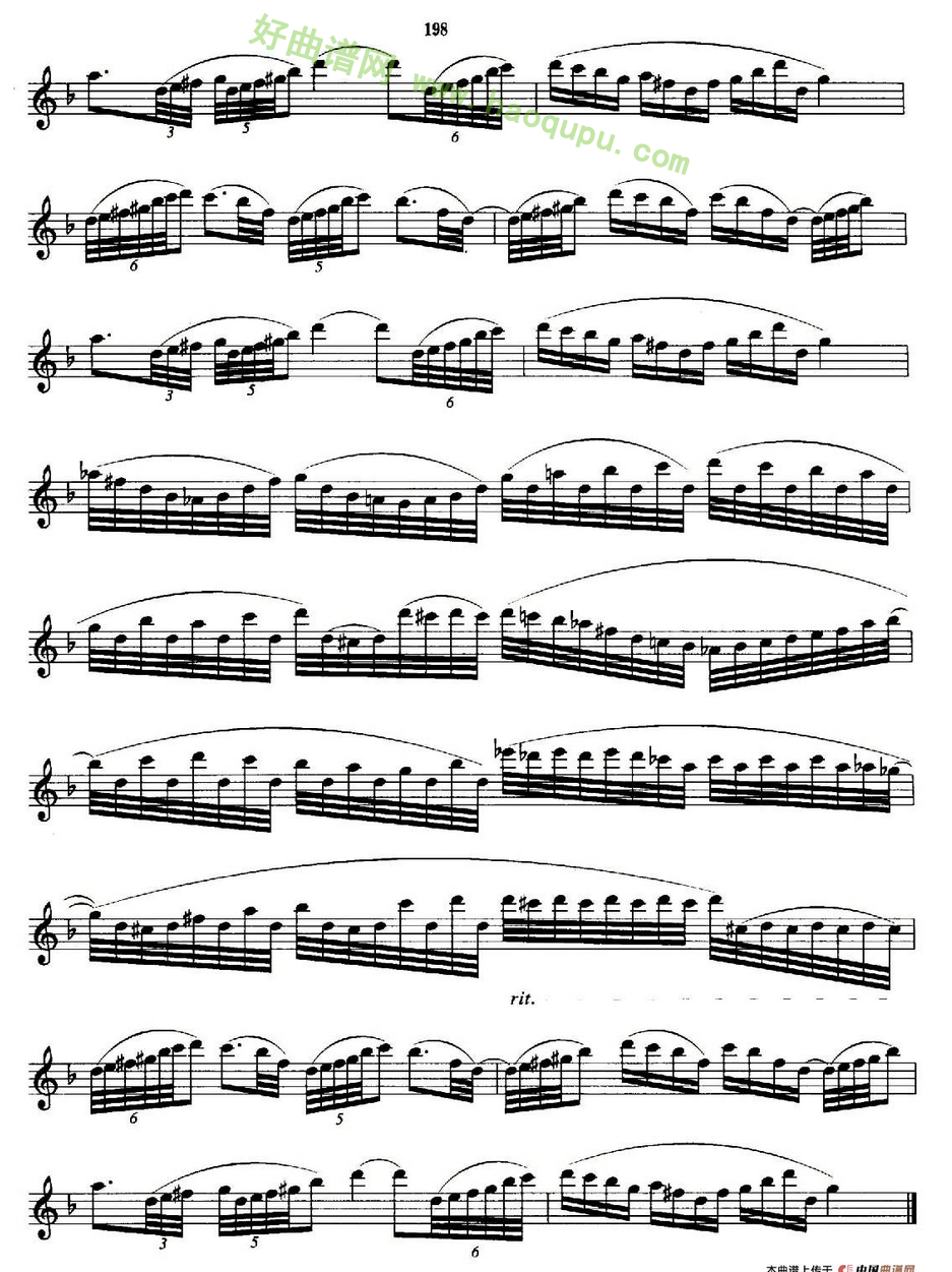 《萨克斯管业余考级九级练习曲第一首》萨克斯简谱第3张